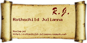 Rothschild Julianna névjegykártya